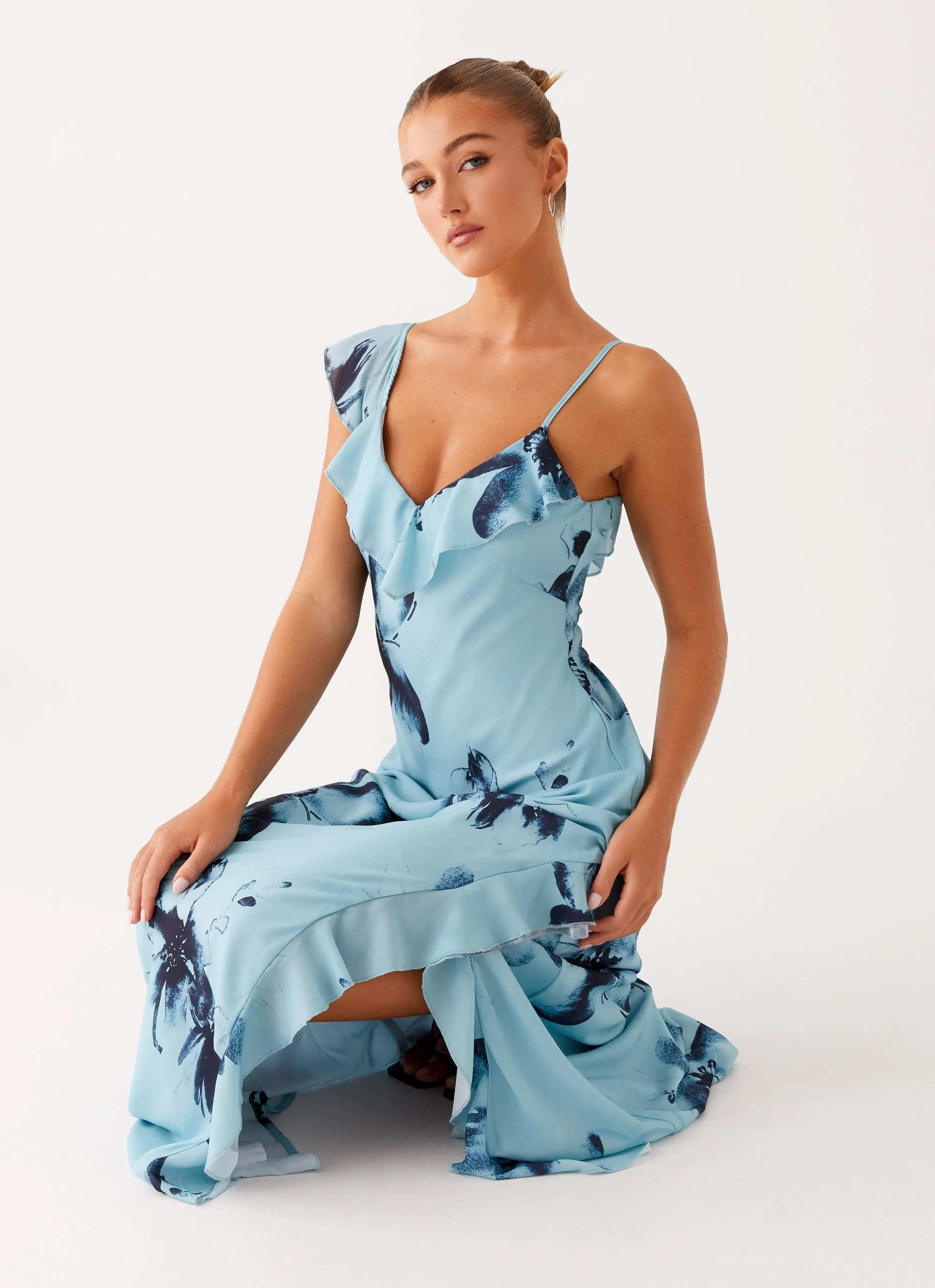 Goldsmith Maxi Dress - Blue Black Floral sold by Peppermayo product image thumbnail 5