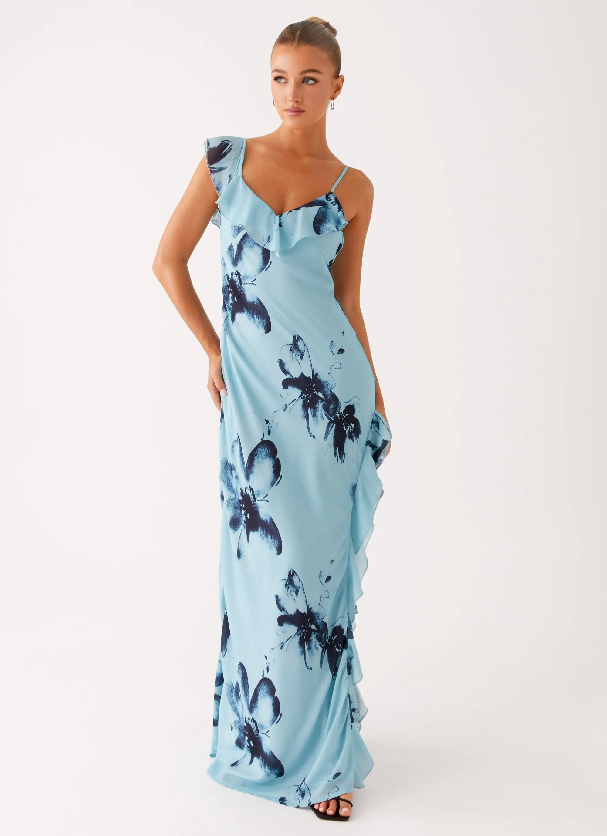Goldsmith Maxi Dress - Blue Black Floral sold by Peppermayo product image thumbnail 4