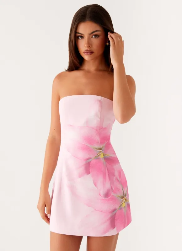 Sugar Rush Strapless Mini Dress - Pink sold by Peppermayo