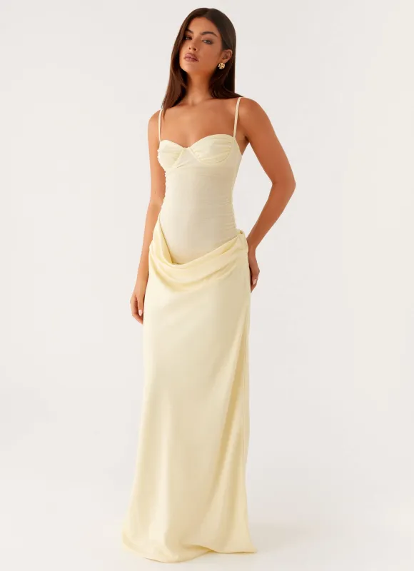 Romy Maxi Dress - Yellow sold by Peppermayo