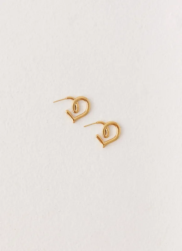 Dami Earrings - Gold sold by Peppermayo