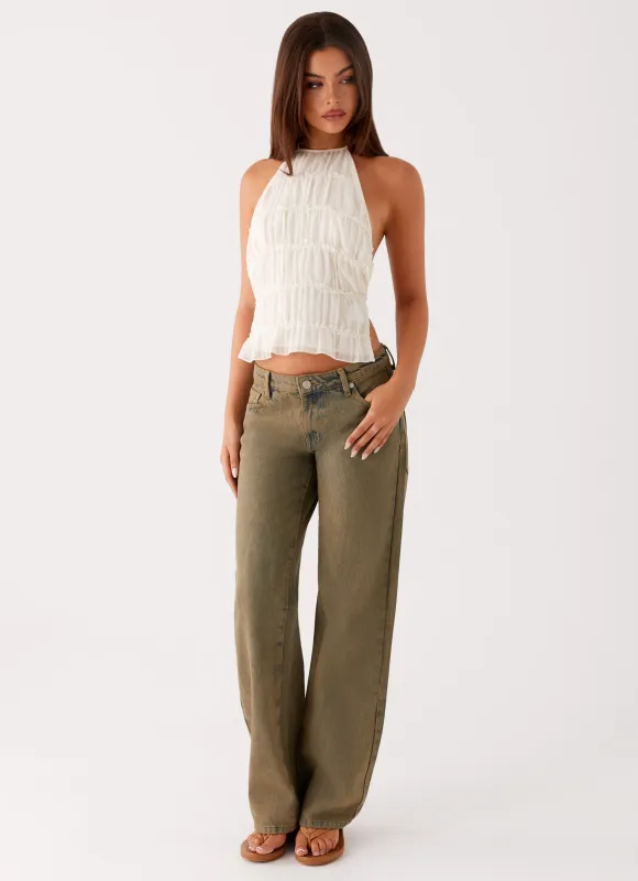 Honey Bum Print Low Rise Jeans | Parallel