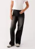 Back Again Straight Leg Denim Jeans - Charcoal Wash sold by Peppermayo