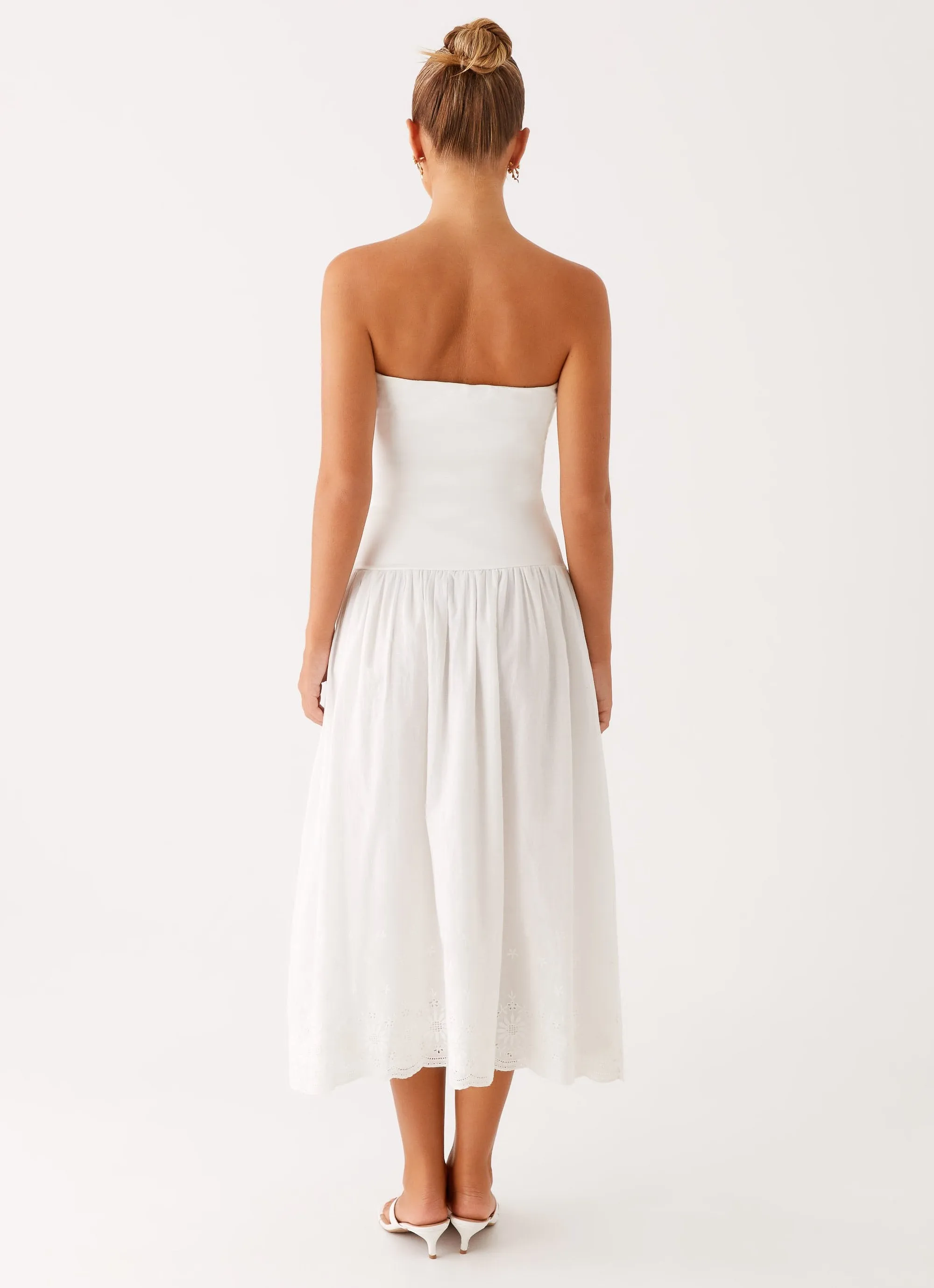 Cherry Skies Midi Dress - White sold by Peppermayo product image thumbnail 4