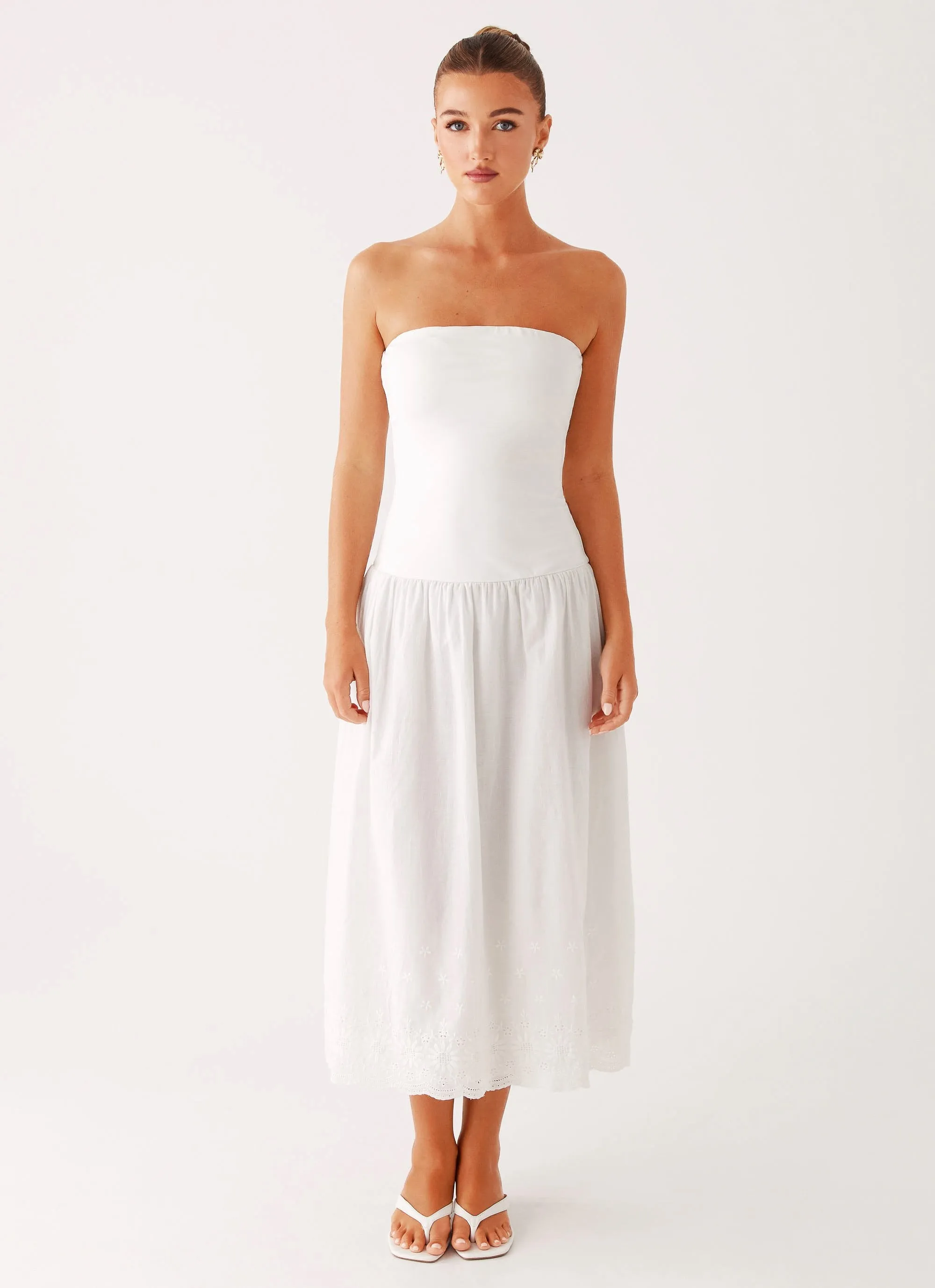 Cherry Skies Midi Dress - White sold by Peppermayo product image thumbnail 2