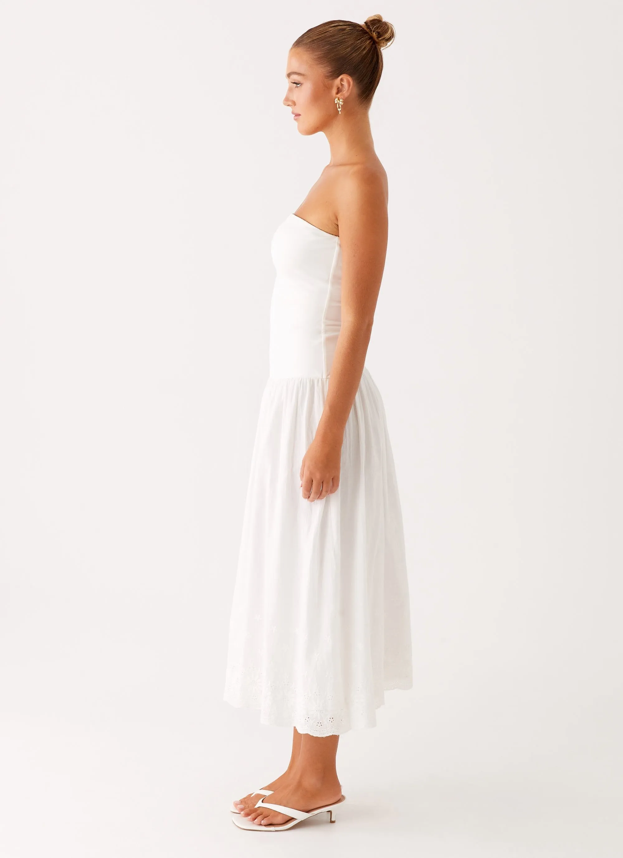 Cherry Skies Midi Dress - White sold by Peppermayo product image thumbnail 3