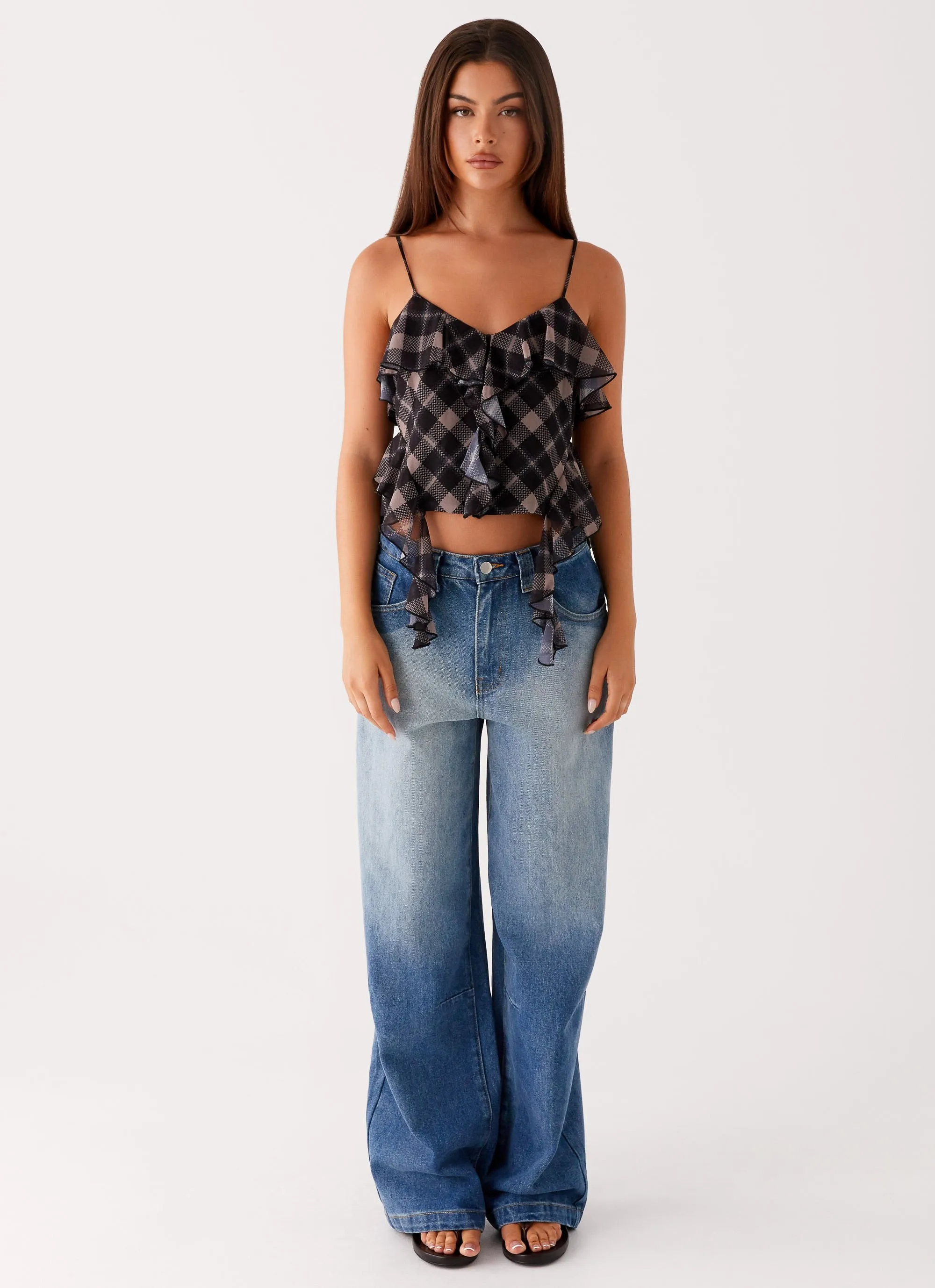 Jessie Cami Top - Taupe Check sold by Peppermayo product image thumbnail 2