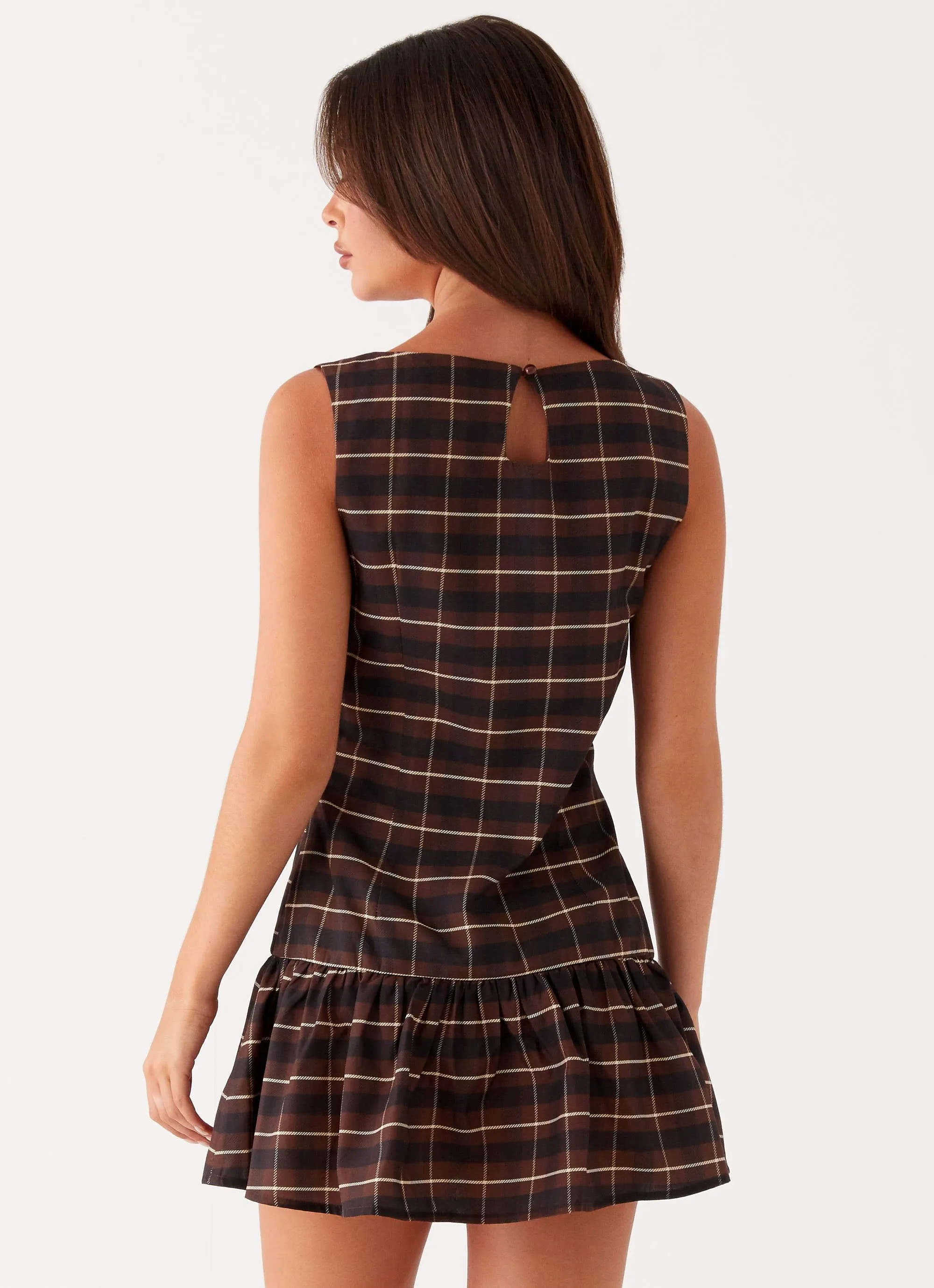 Arizona Mini Dress - Brown Black Check sold by Peppermayo product image thumbnail 4