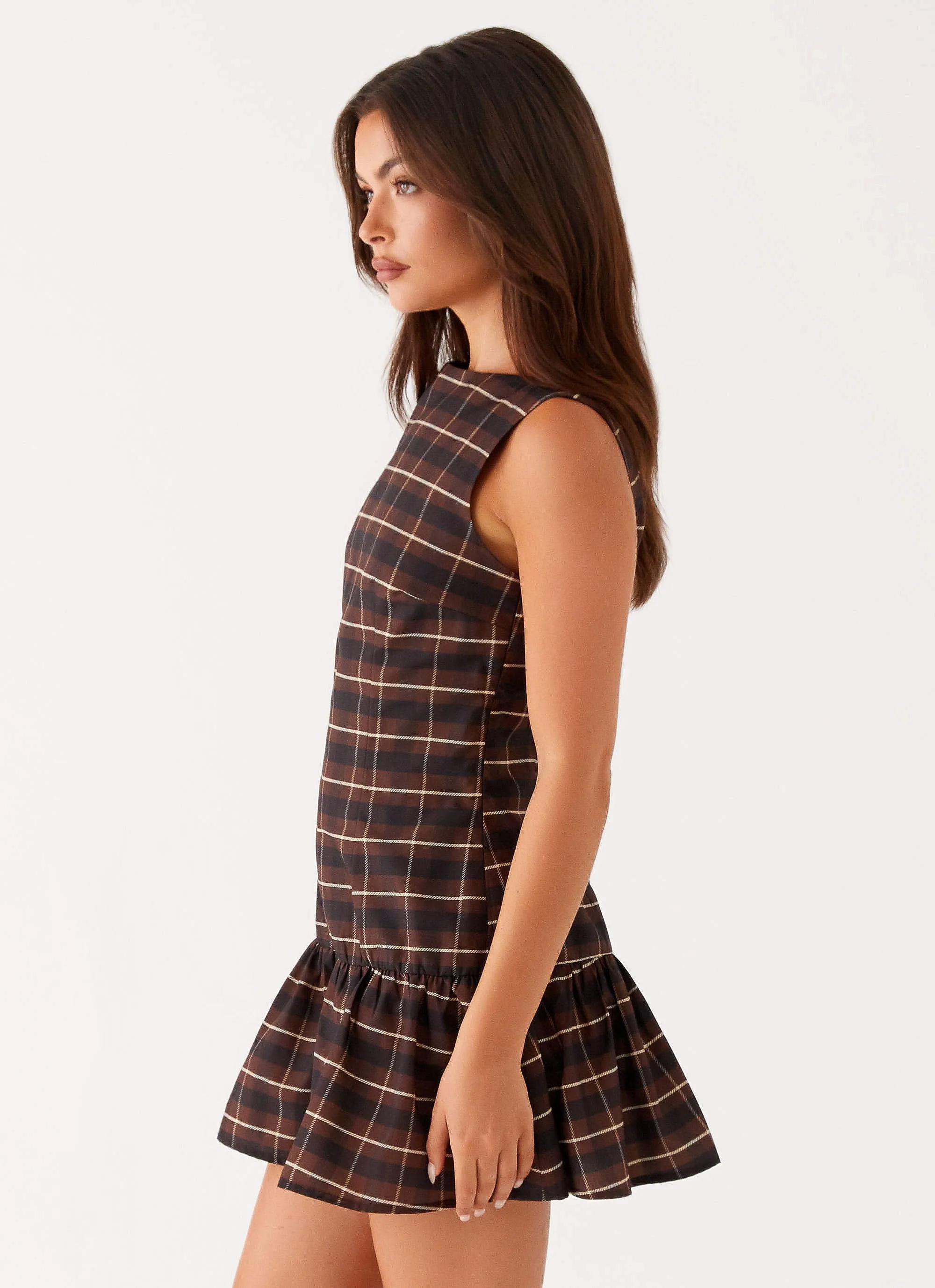 Arizona Mini Dress - Brown Black Check sold by Peppermayo product image thumbnail 3