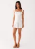 Miami Mini Dress - White sold by Peppermayo