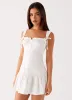 Miami Mini Dress - White sold by Peppermayo