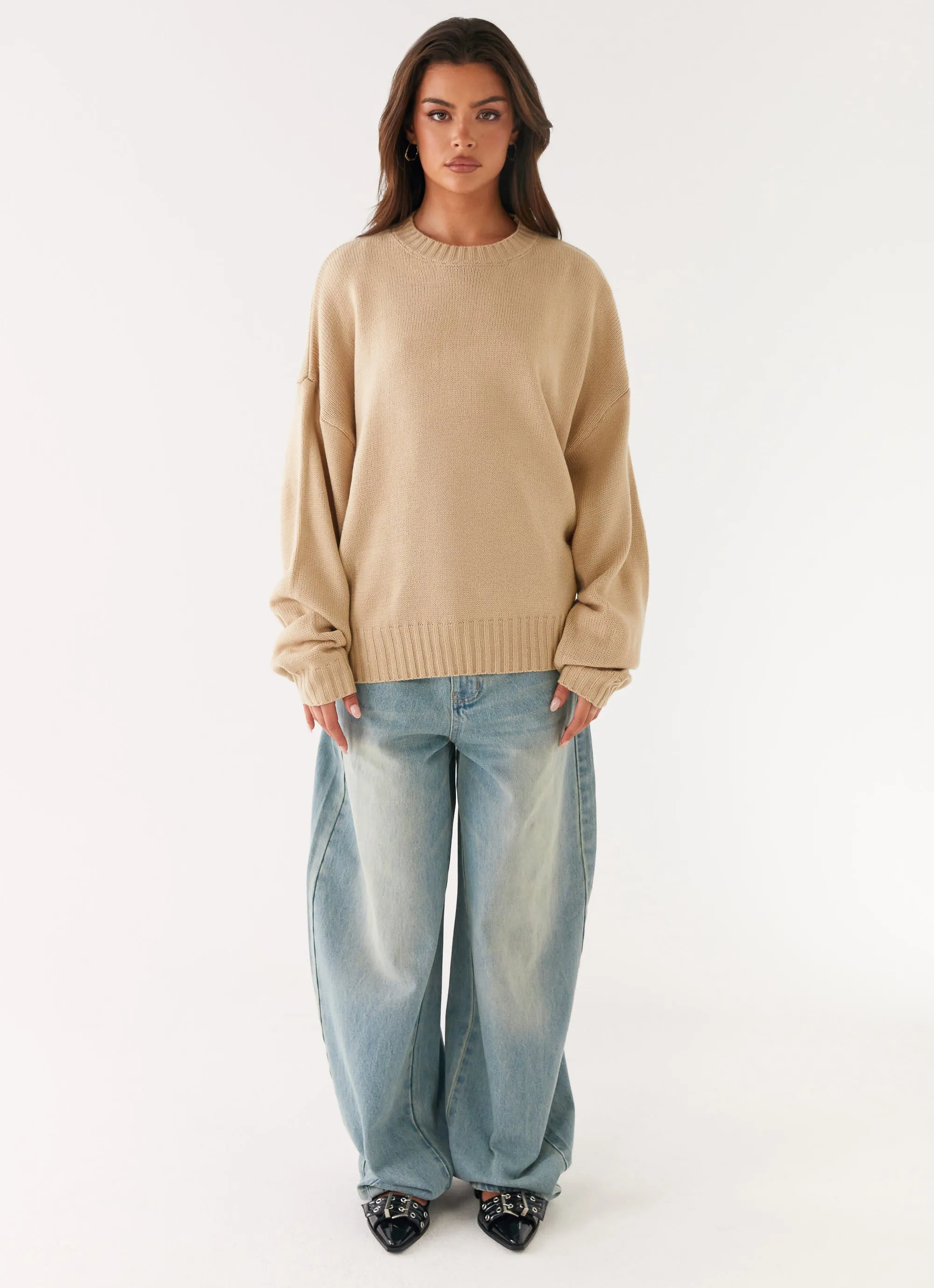 Emma Oversized Sweater - Beige sold by Peppermayo product image thumbnail 3