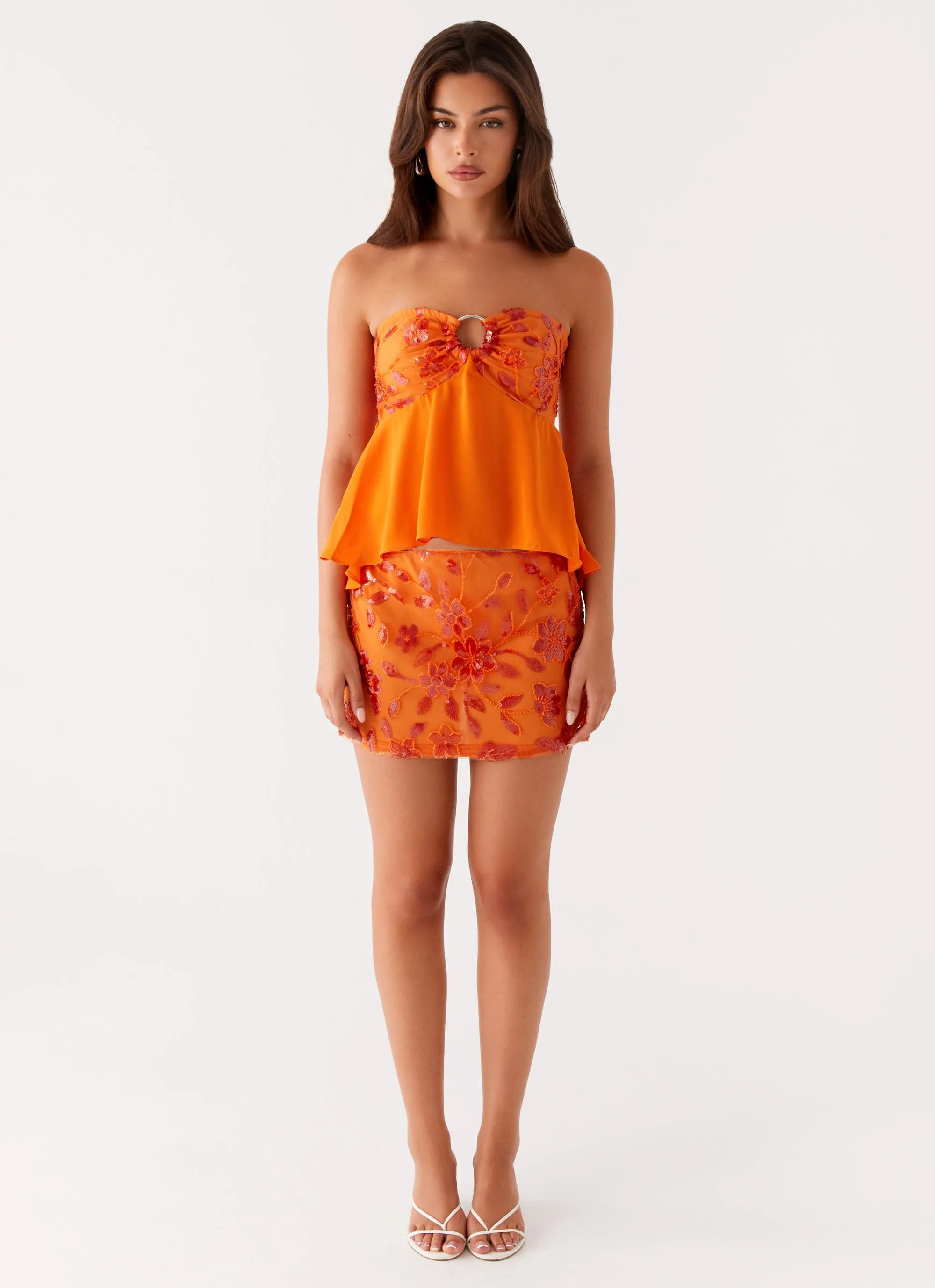 Kenya Beaded Halter Top - Orange sold by Peppermayo product image thumbnail 3