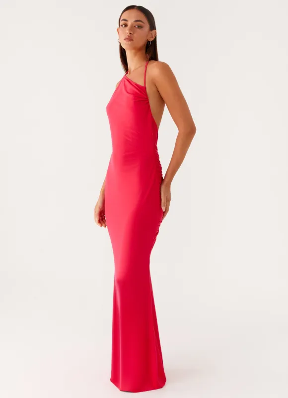 Amari Maxi Dress - Raspberry sold by Peppermayo