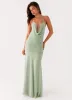 Norah Maxi Dress - Sage sold by Peppermayo