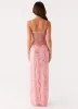 Akira Beaded Maxi Dress - Pink Orange sold by Peppermayo