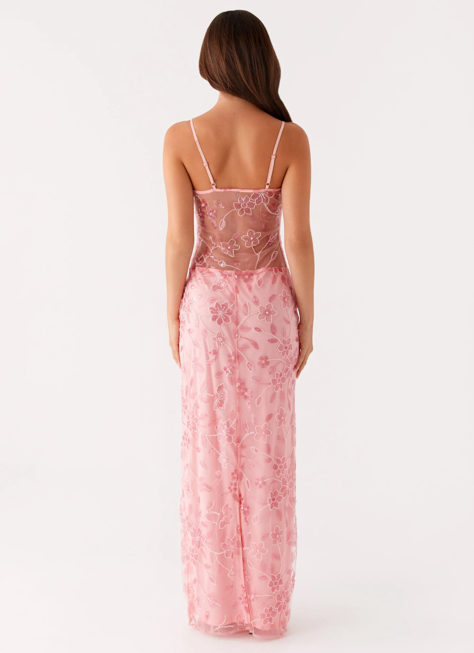 Akira Beaded Maxi Dress - Pink Orange sold by Peppermayo product image thumbnail 4