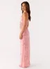 Akira Beaded Maxi Dress - Pink Orange sold by Peppermayo