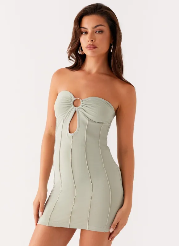 Love Affair Mini Dress - Sage sold by Peppermayo
