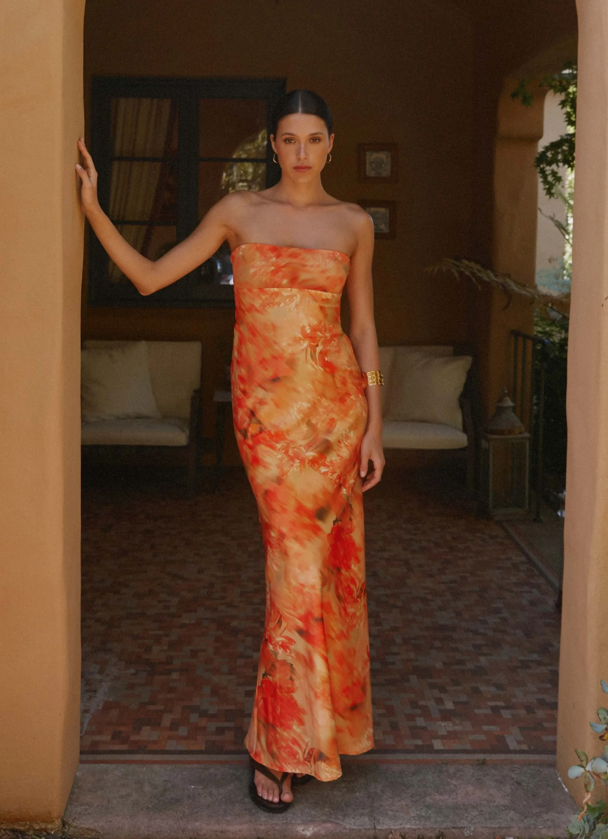 Carmen Maxi Dress - Sunset Floral sold by Peppermayo product image thumbnail 2