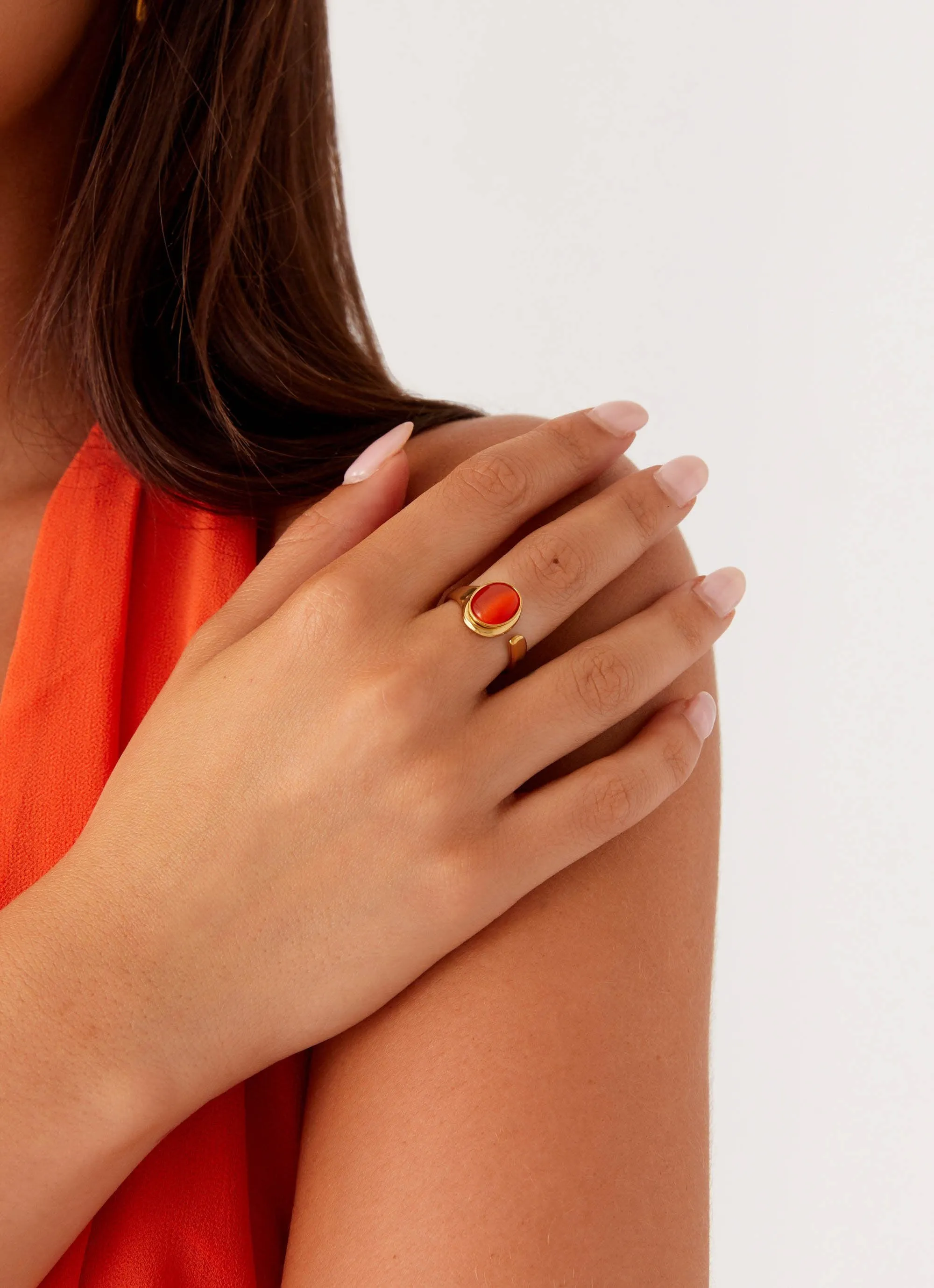 Coralina Ring - Gold/Amber sold by Peppermayo product image thumbnail 3