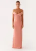 Katiya Maxi Dress - Peach sold by Peppermayo
