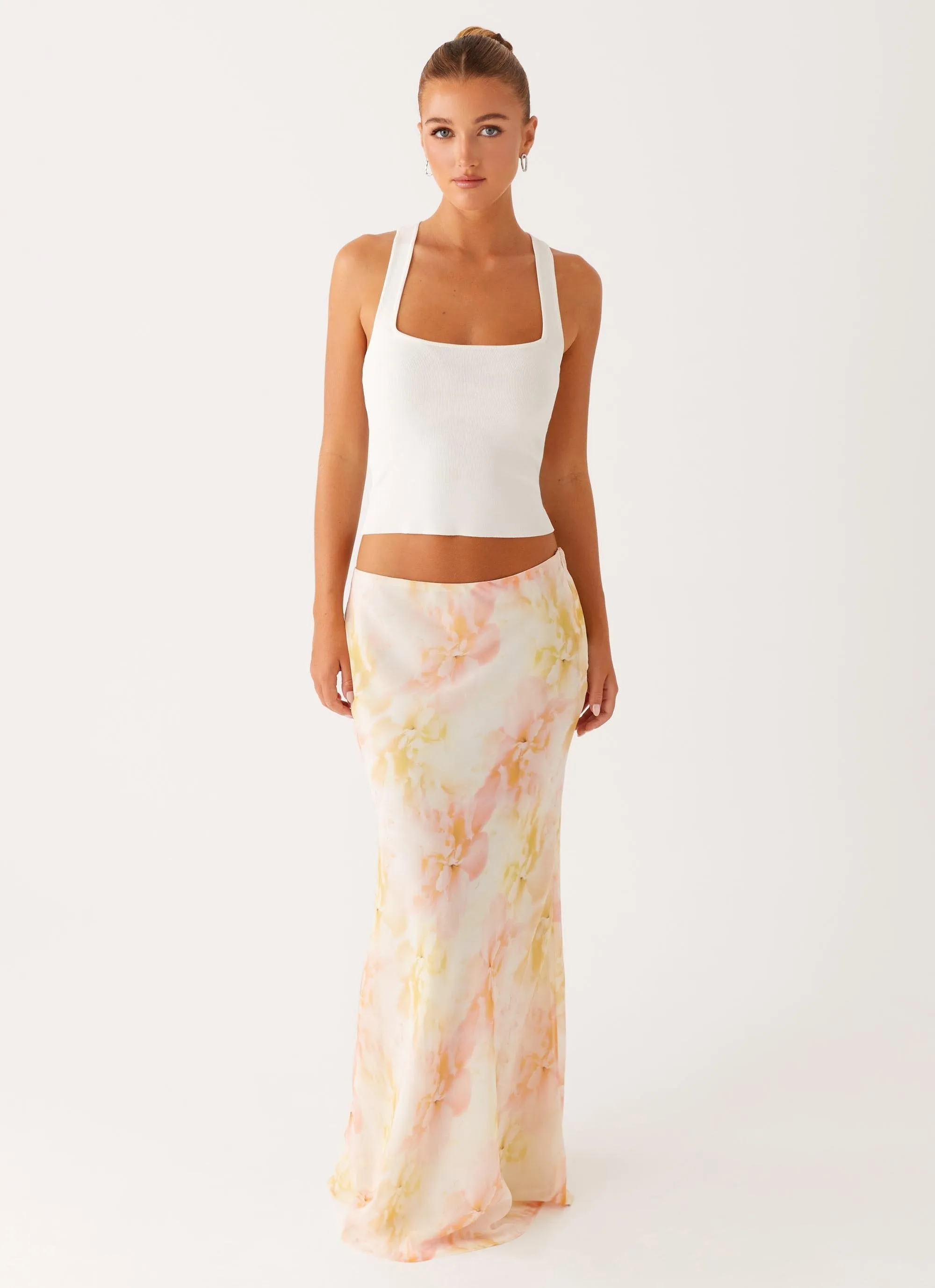 Harlow Chiffon Maxi Skirt - Floral Print sold by Peppermayo