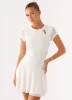 Esty Mini Dress - Ivory sold by Peppermayo