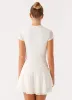 Esty Mini Dress - Ivory sold by Peppermayo