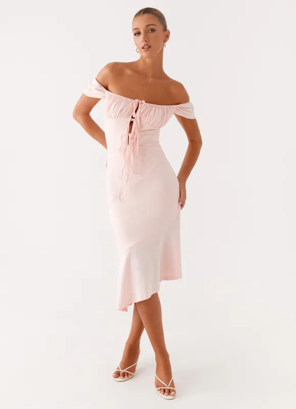 Katherine Midi Dress - Pink sold by Peppermayo