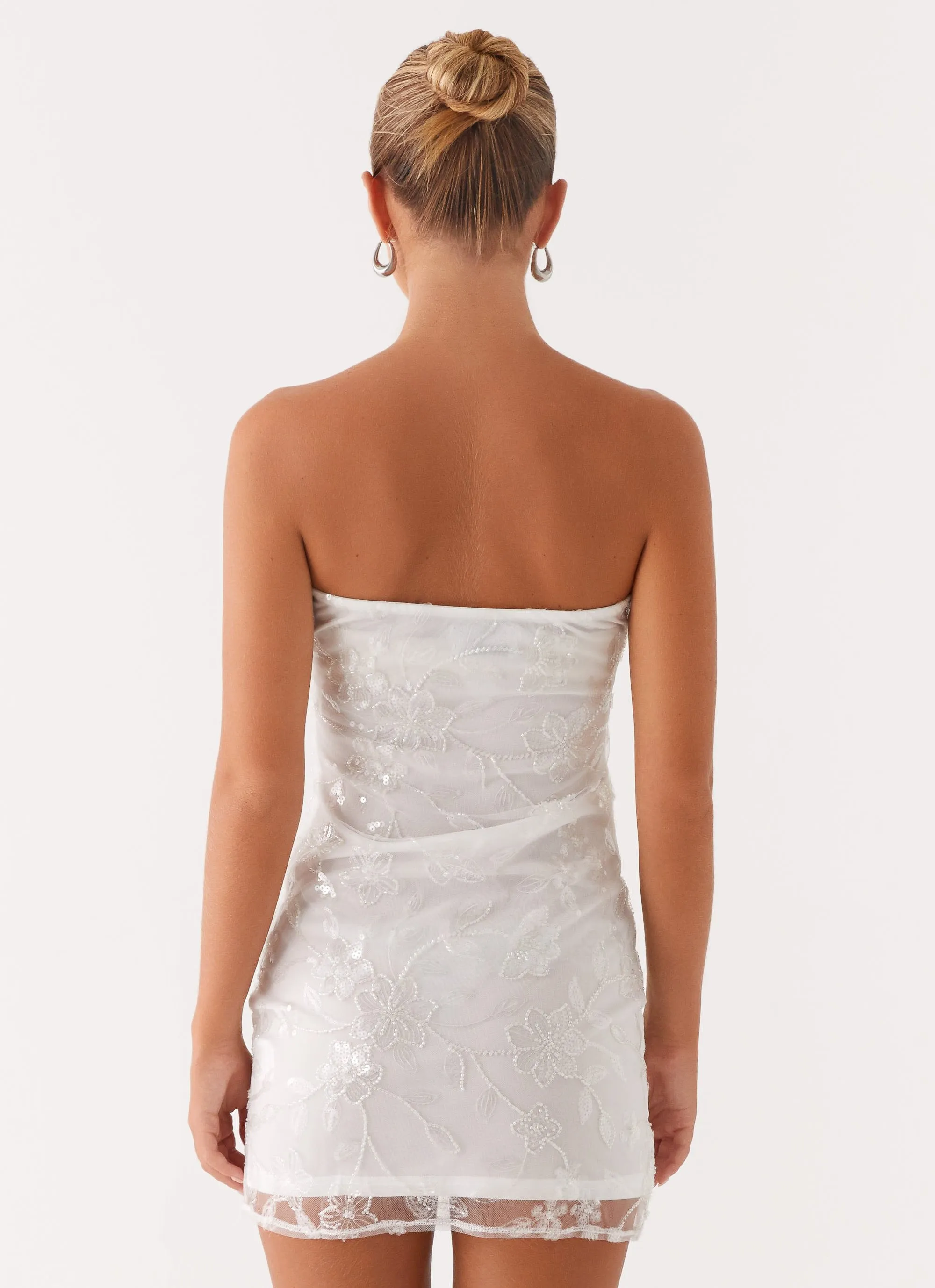 Moorey Beaded Mini Dress - White Silver sold by Peppermayo product image thumbnail 4