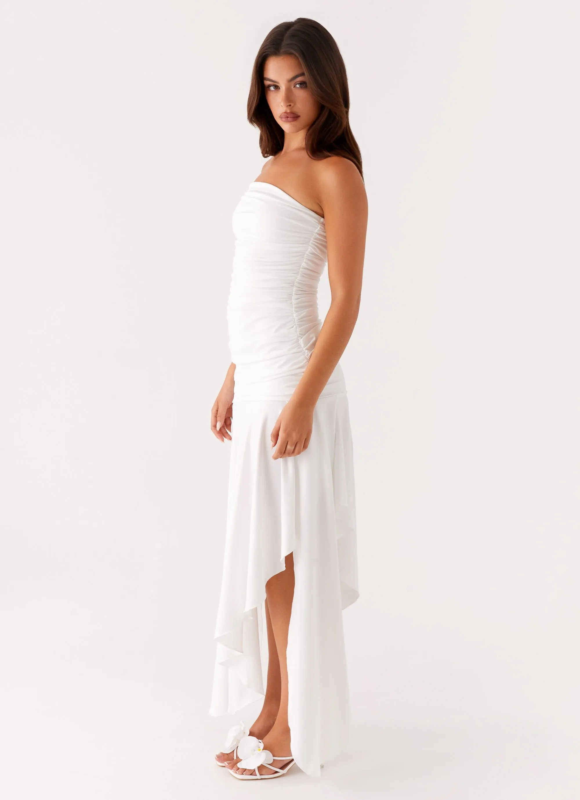 Ora Strapless Maxi Dress - White sold by Peppermayo product image thumbnail 3