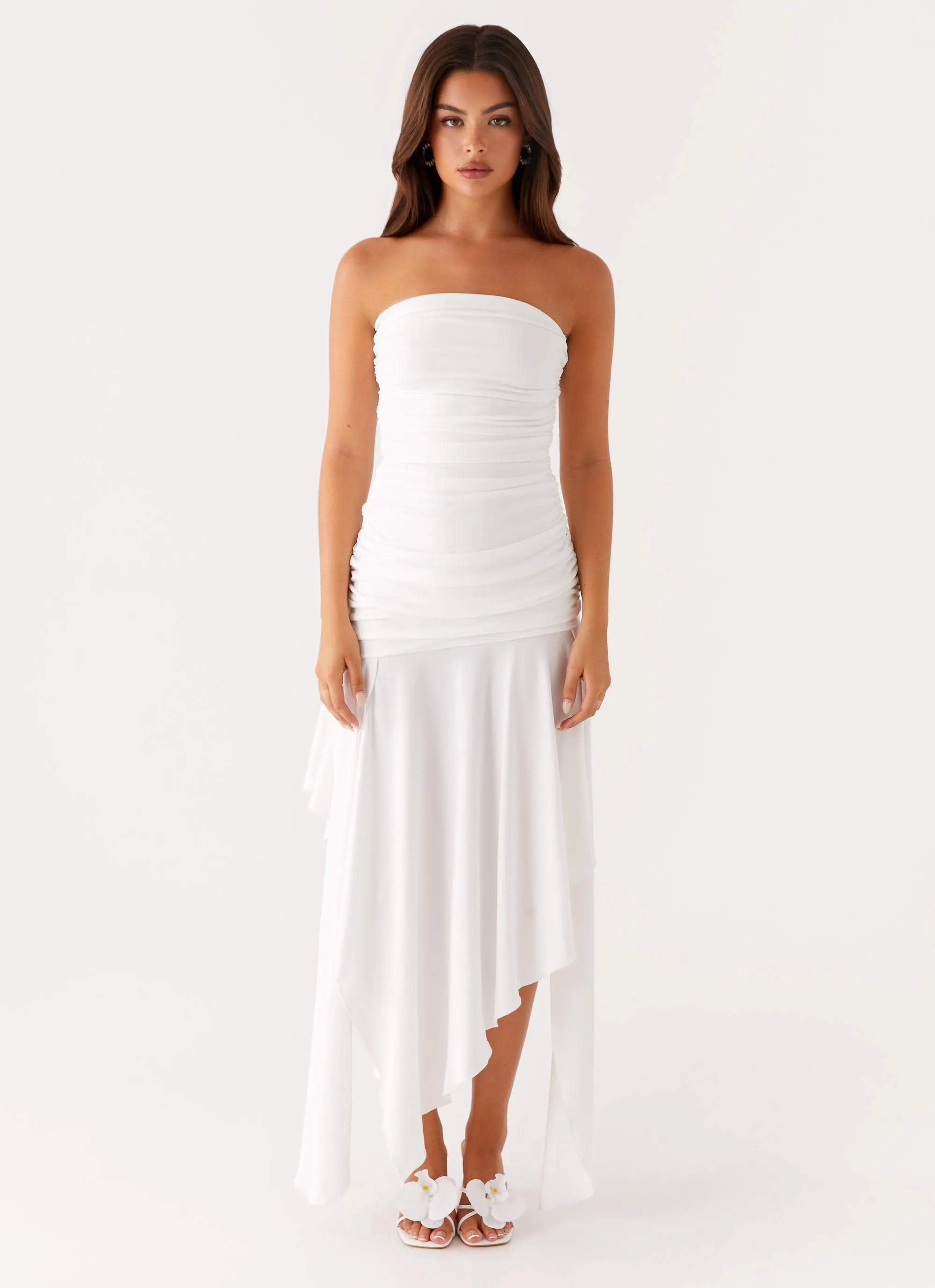 Ora Strapless Maxi Dress - White sold by Peppermayo product image thumbnail 2