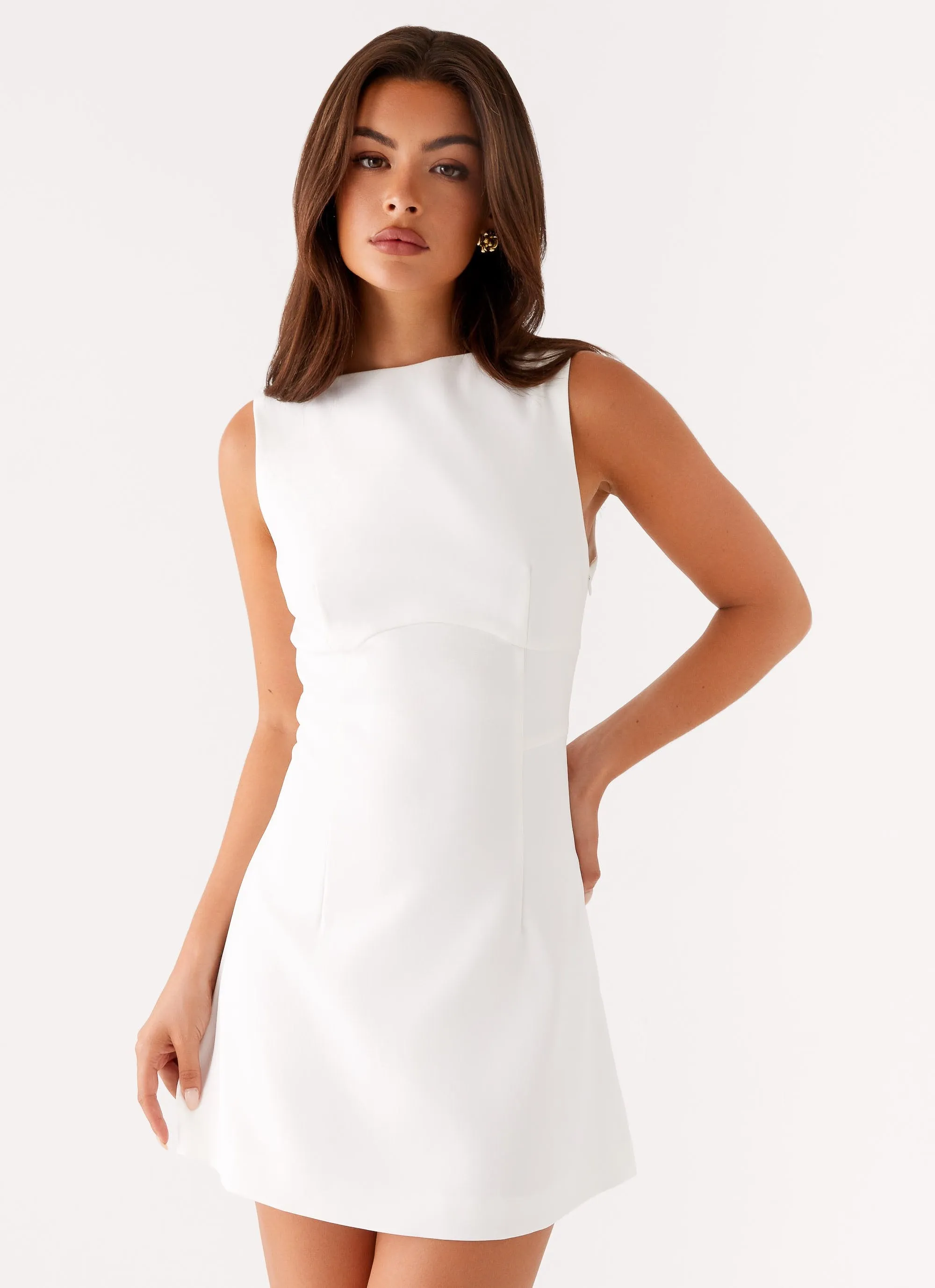 Lulita Mini Dress - White sold by Peppermayo