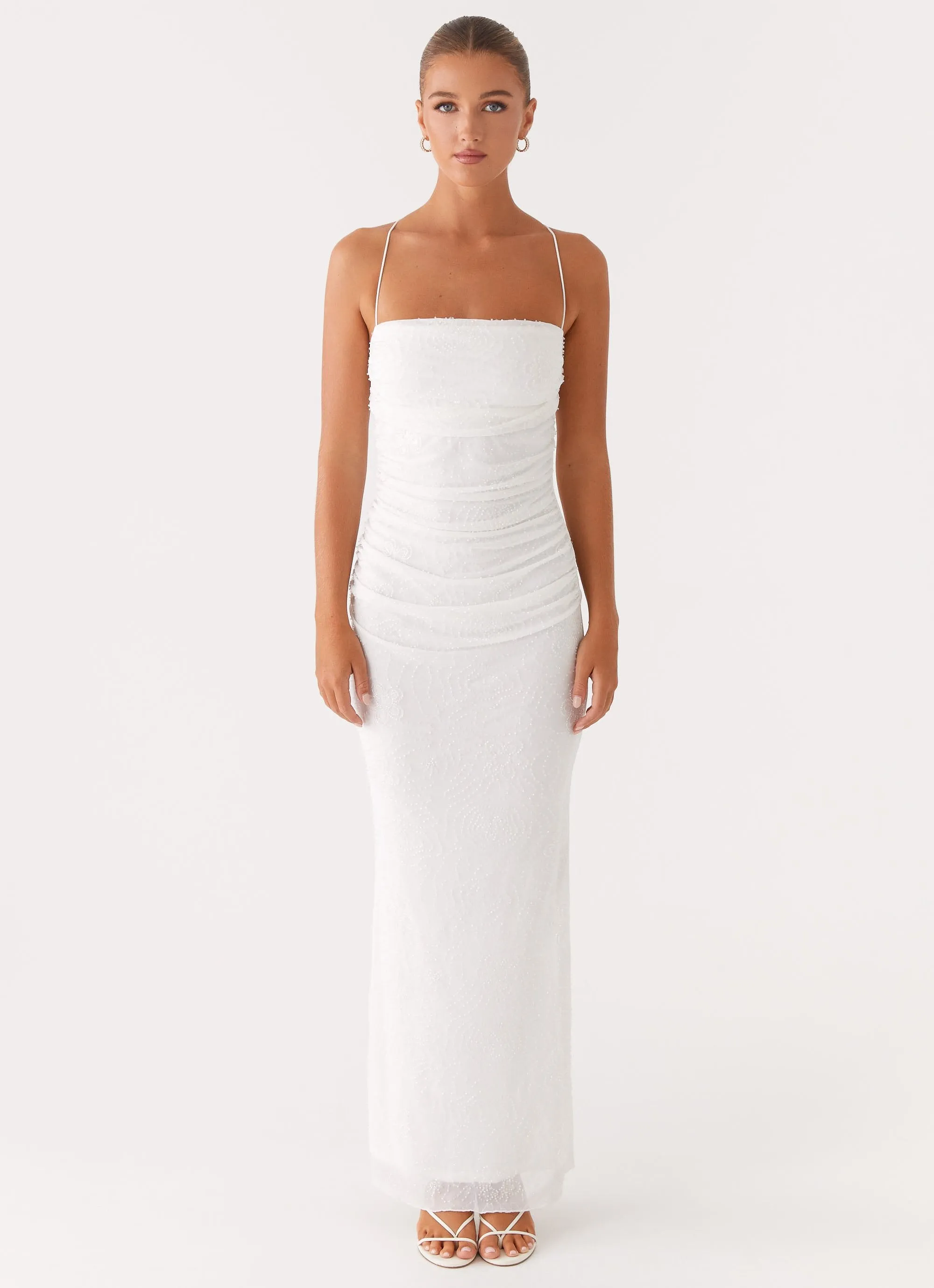 Paxton Beaded Maxi Dress - White sold by Peppermayo product image thumbnail 2