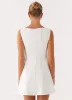 Emelie Mini Dress - White sold by Peppermayo