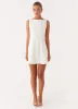 Emelie Mini Dress - White sold by Peppermayo