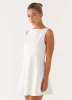 Emelie Mini Dress - White sold by Peppermayo