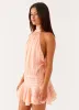 Willow Chiffon Mini Dress - Orange sold by Peppermayo