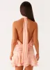 Willow Chiffon Mini Dress - Orange sold by Peppermayo