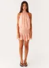 Willow Chiffon Mini Dress - Orange sold by Peppermayo