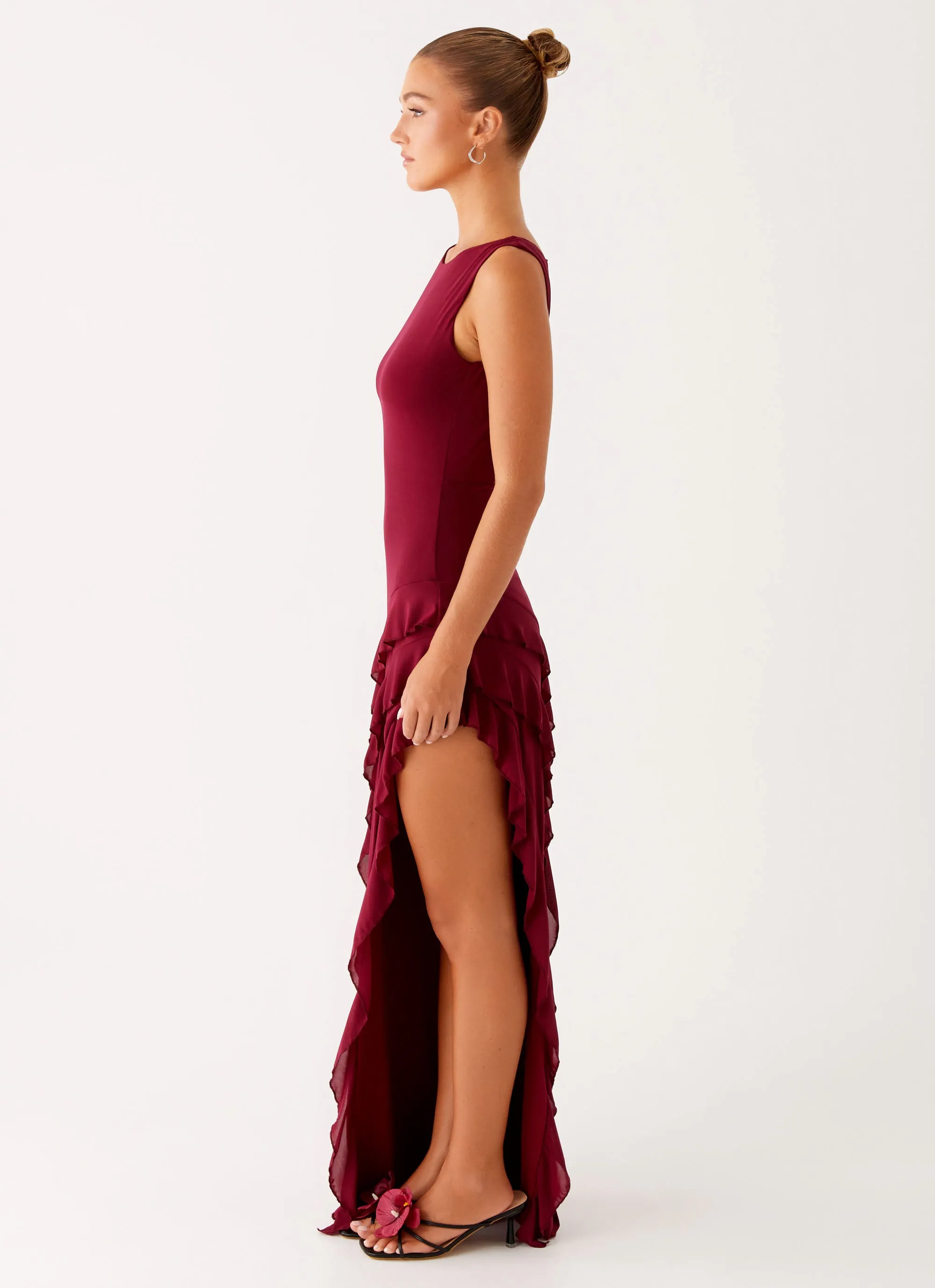 Hendrix Maxi Dress - Raspberry Wine sold by Peppermayo product image thumbnail 3