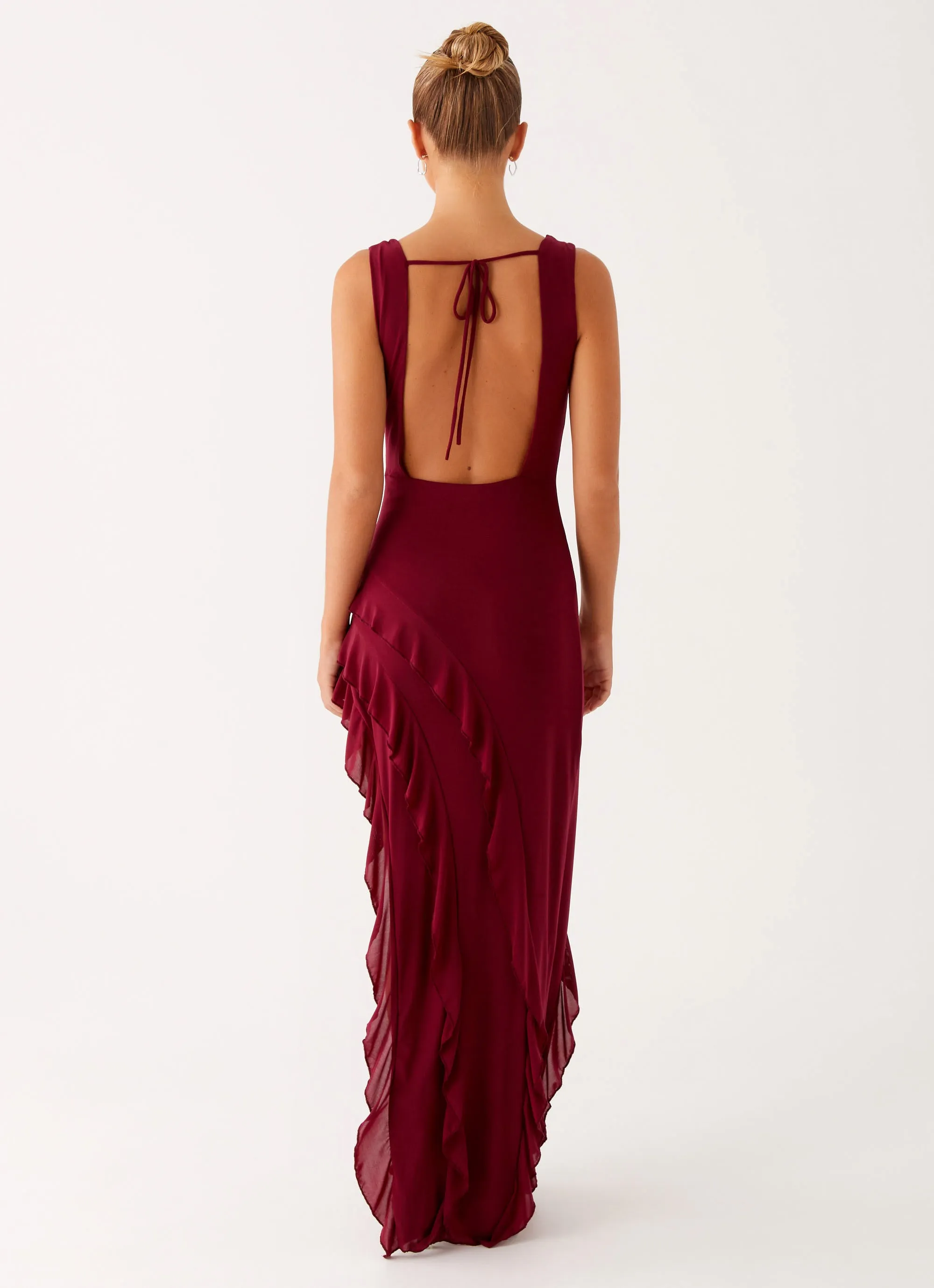 Hendrix Maxi Dress - Raspberry Wine sold by Peppermayo product image thumbnail 4