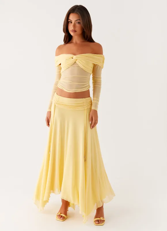Kirrabilli Midi Skirt - Yellow sold by Peppermayo