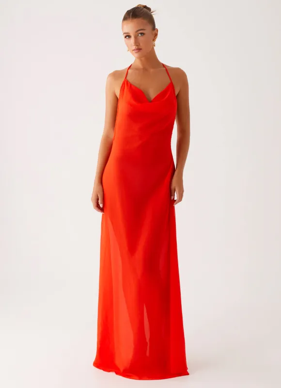 Fantasy Maxi Dress - Orange sold by Peppermayo