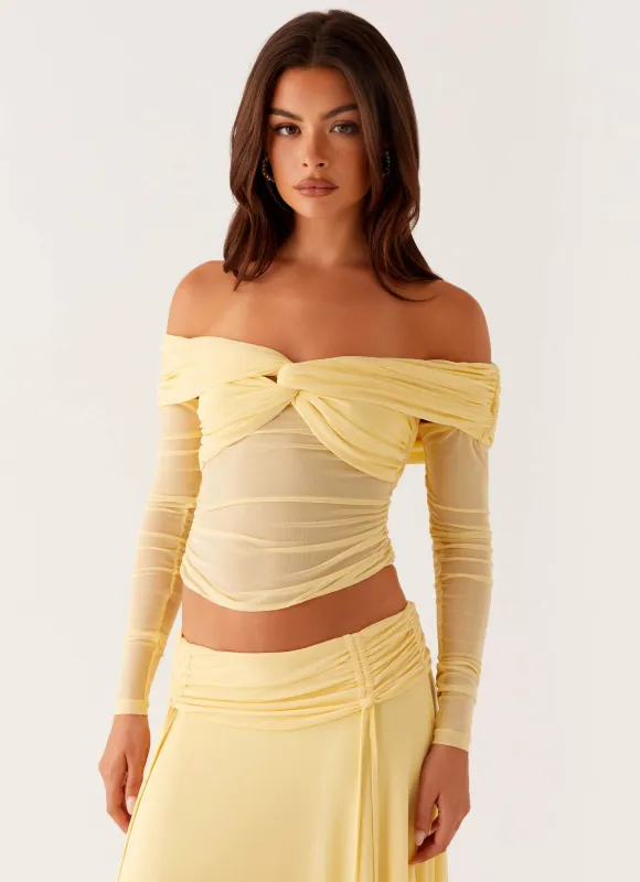 Amryn Long Sleeve Top - Yellow sold by Peppermayo