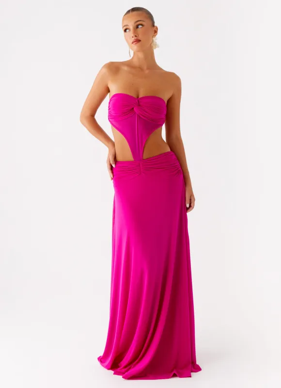 Carlene Maxi Dress - Fuchsia sold by Peppermayo