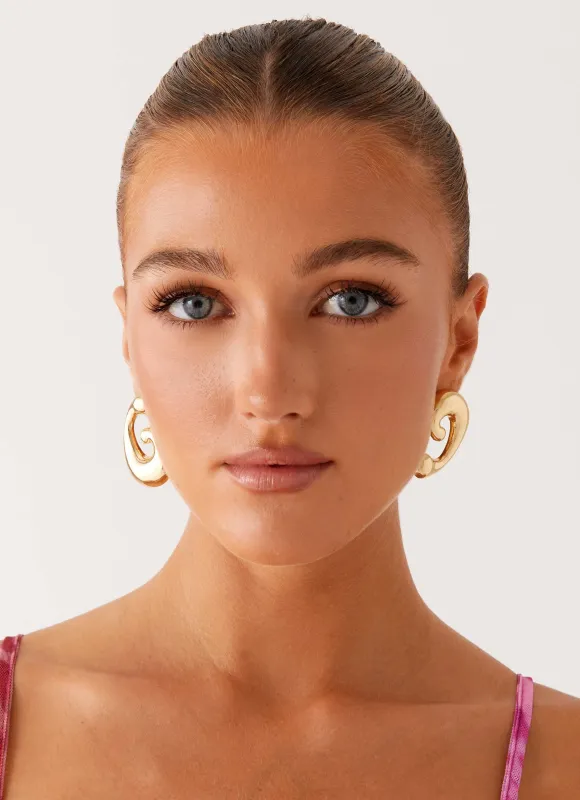 Abram Earrings - Gold sold by Peppermayo