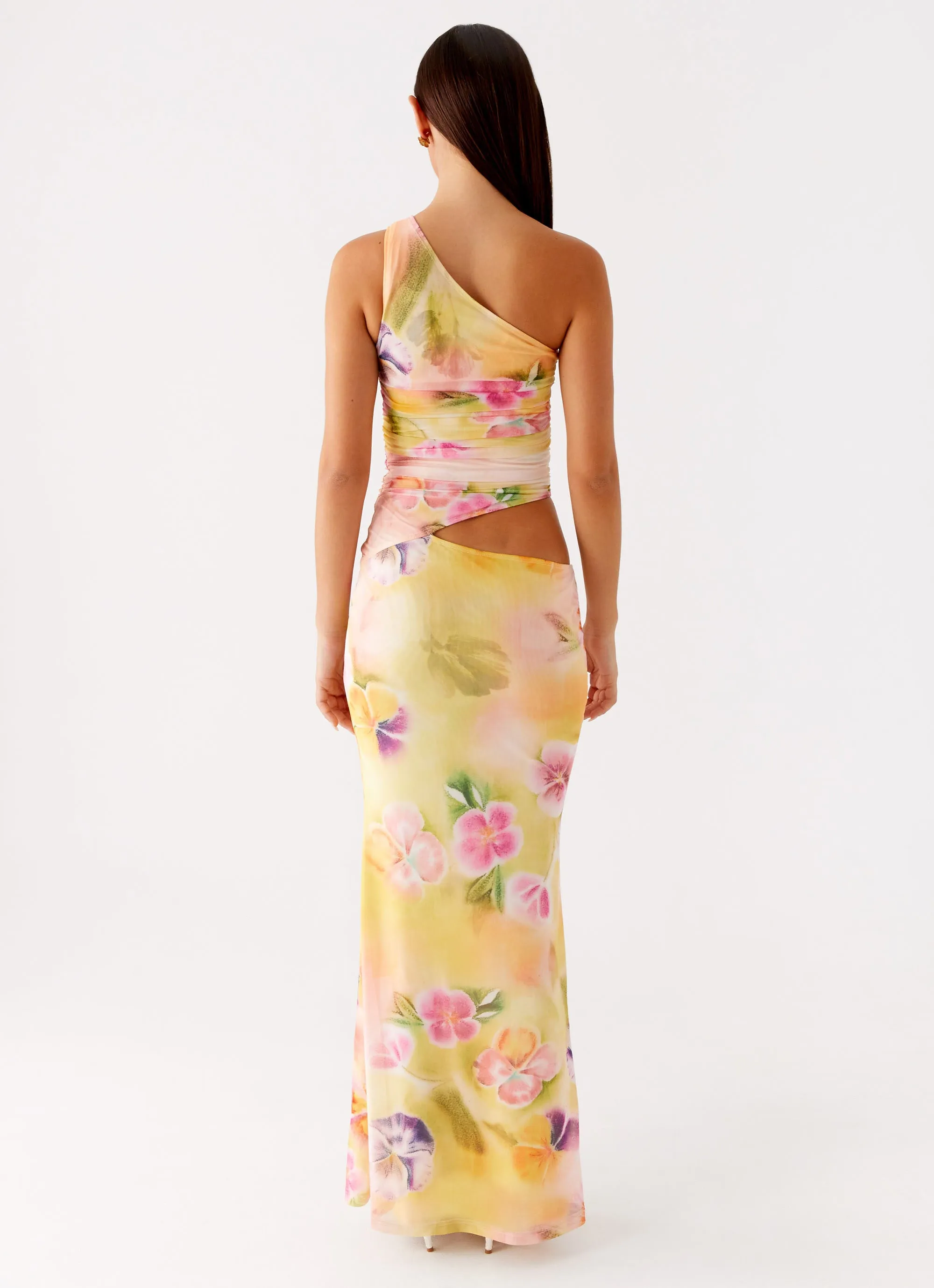 Seranella One Shoulder Maxi Dress - Sunburst Floral sold by Peppermayo product image thumbnail 4