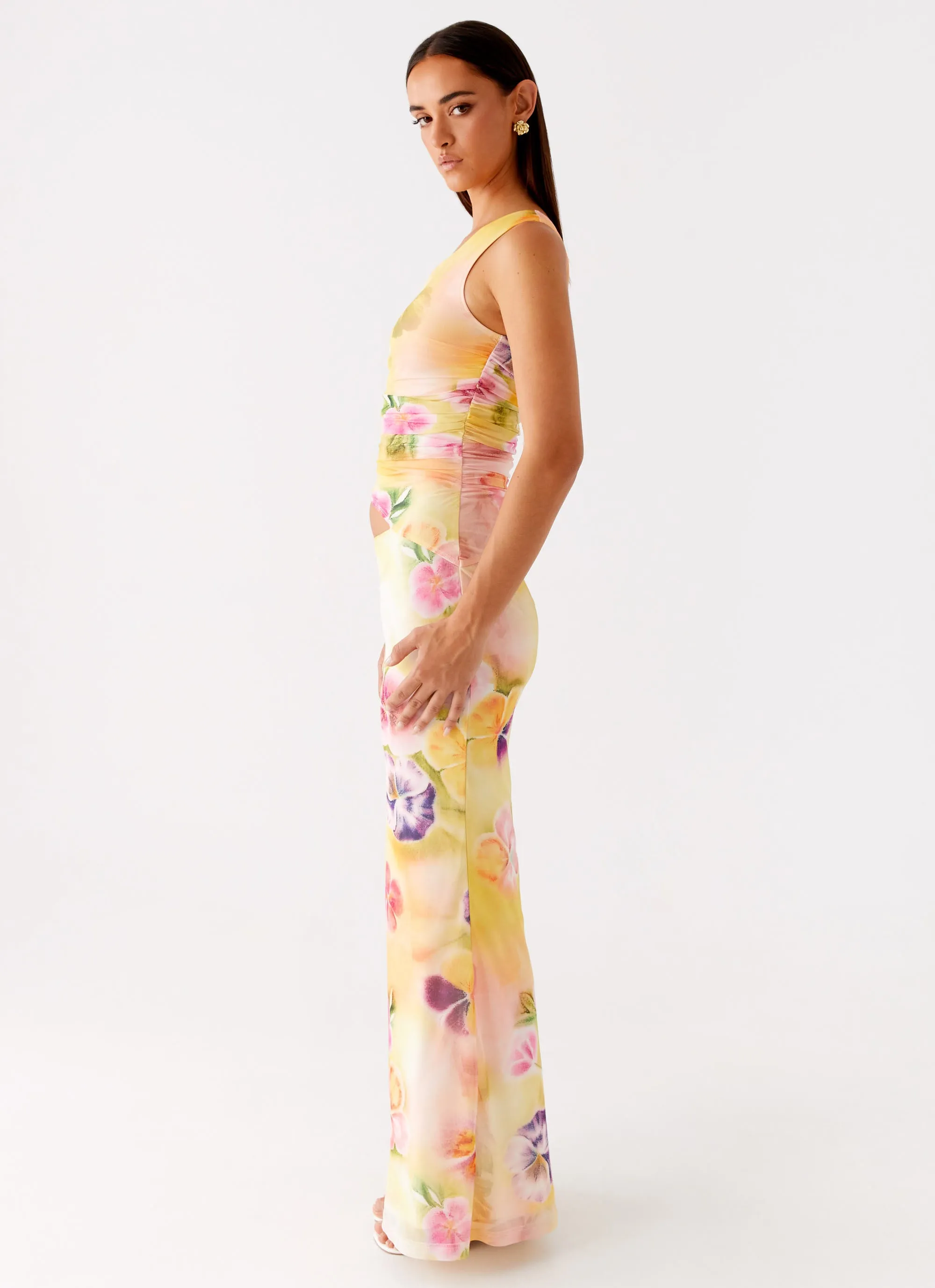 Seranella One Shoulder Maxi Dress - Sunburst Floral sold by Peppermayo product image thumbnail 3